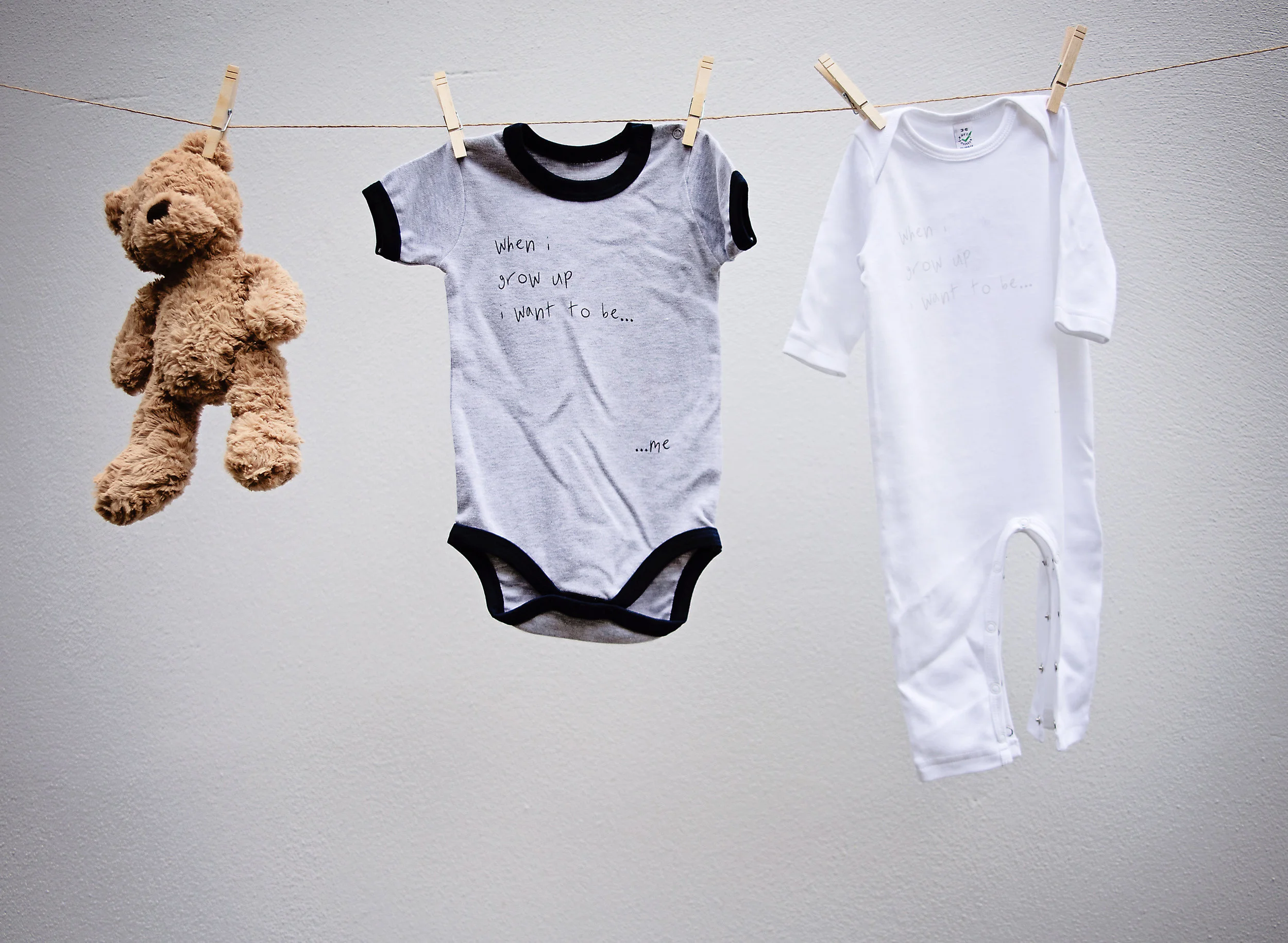 KIDD AND BEAR WHEN I GROW UP I WANT TO BE ME ALL IN ONE WASHING LINE