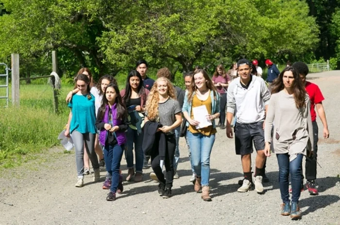 Students Walking at our Private High School in Rockland