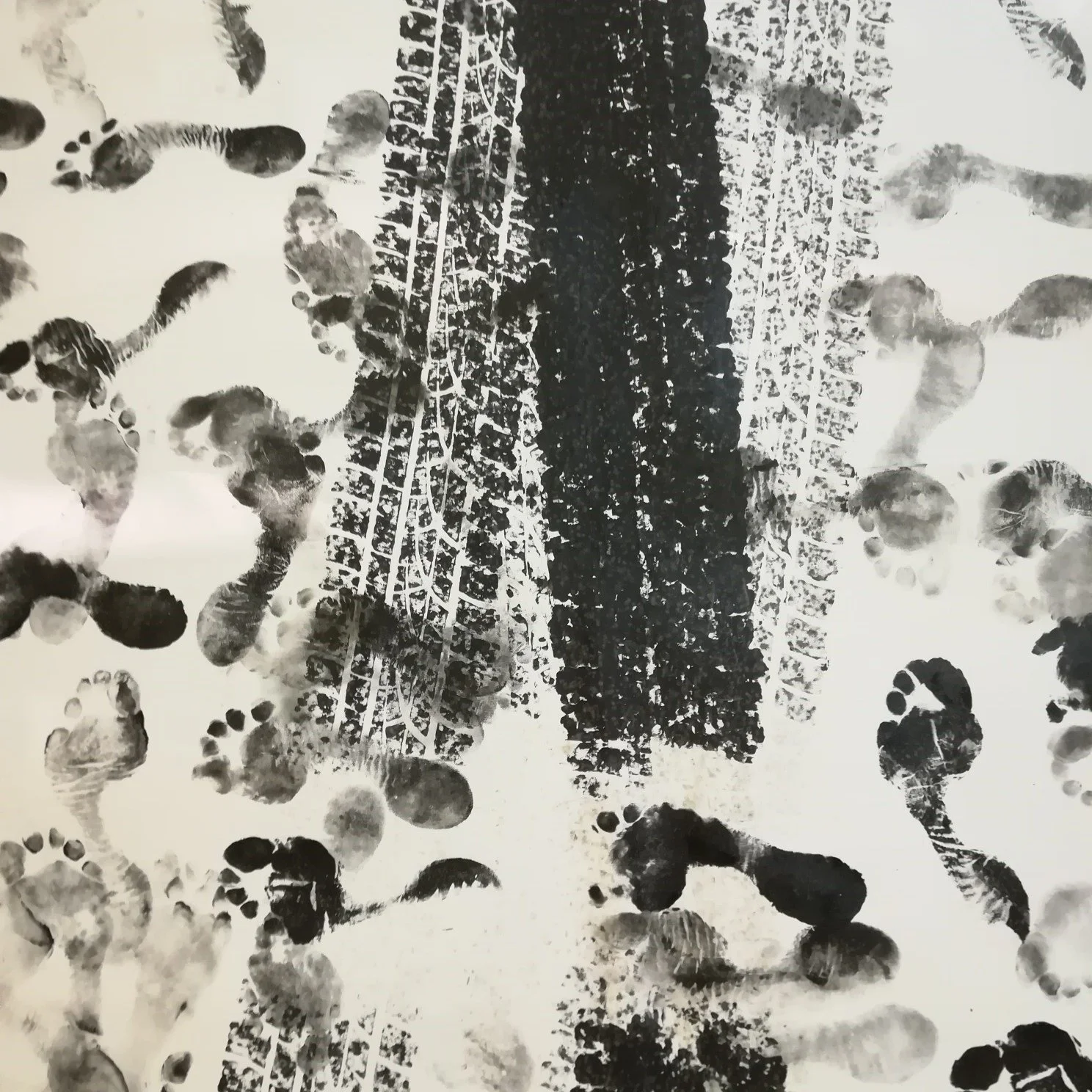 ABDRUCK Canvas Collage Painting