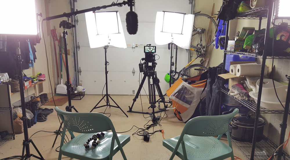 Behind the scenes in the Arbuckle Industries West Studio and Architecture Videography Academy 's base before sitting down with Pete. Please don't mind all my junk in the background as this is what it takes to pull off a quick no-crew production.