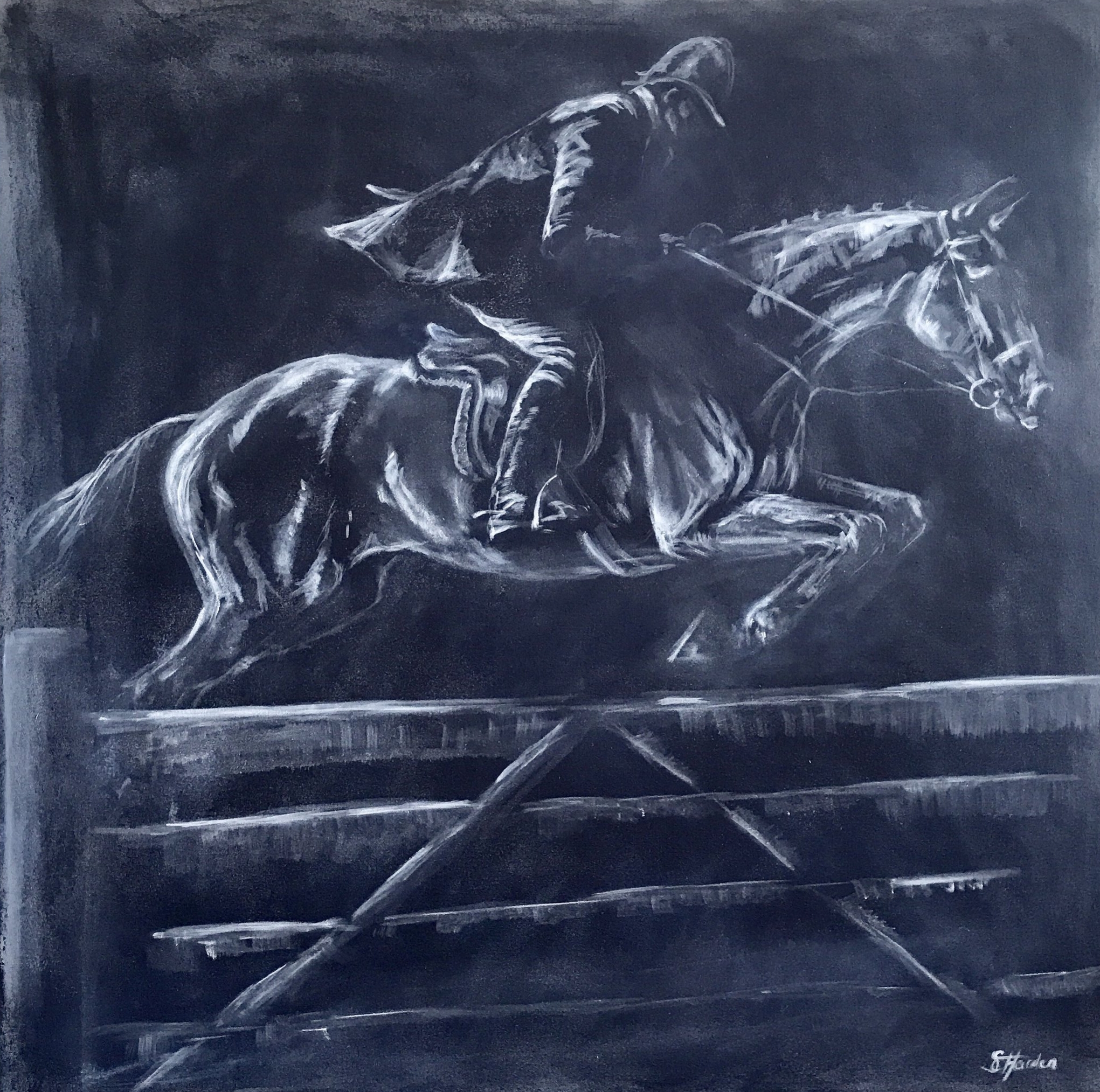 'The Gate Jumper' Oil on Canvas