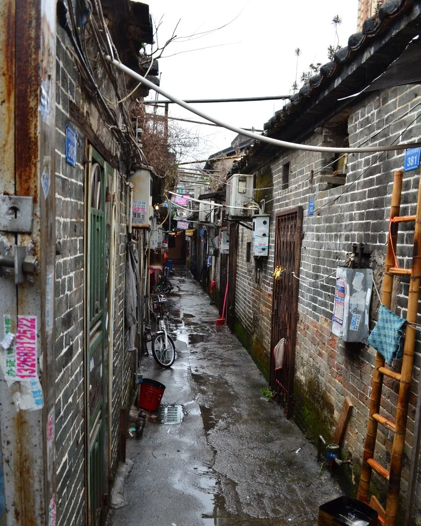 A snapshot of Hubei Village's redevelopment, from early consolidation (Photos by authors: Shi, Lamb, Qiu, Cai and Vale)