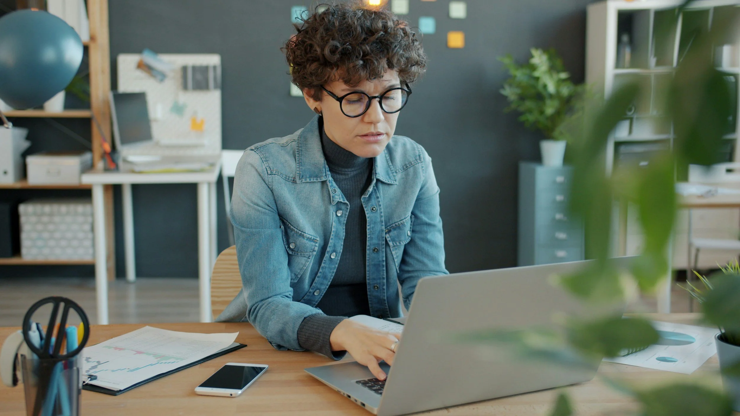 woman at desk