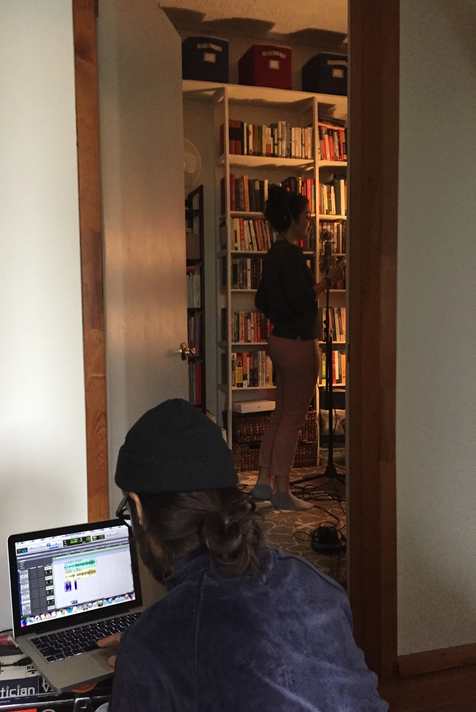 Melis in the booth.