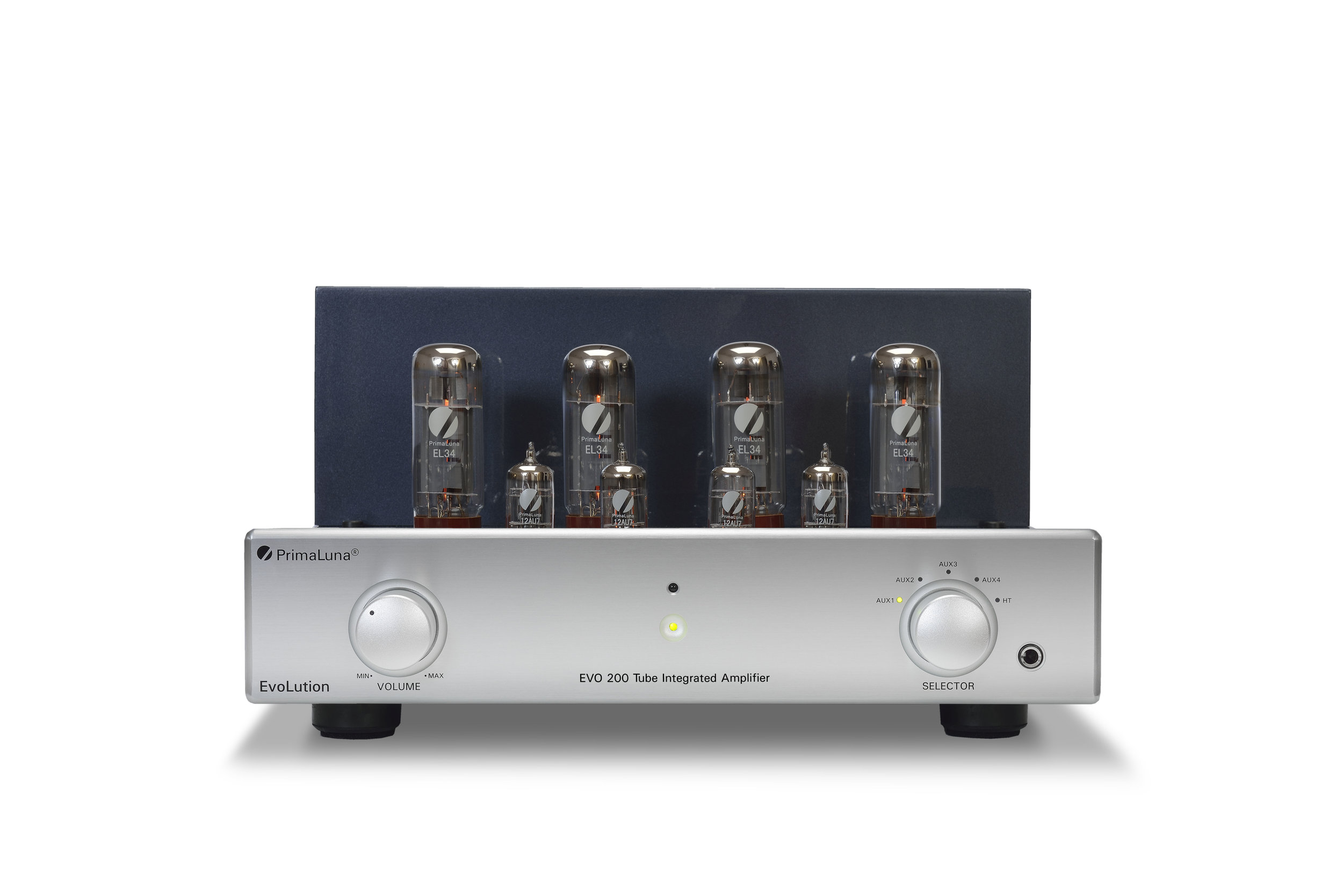 109b - PrimaLuna Evo 200 Tube Integrated Amplifier - silver - front low - white background.jpg