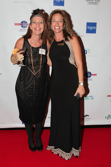 Valerie Phillps, left, Stephanie Williamson, right