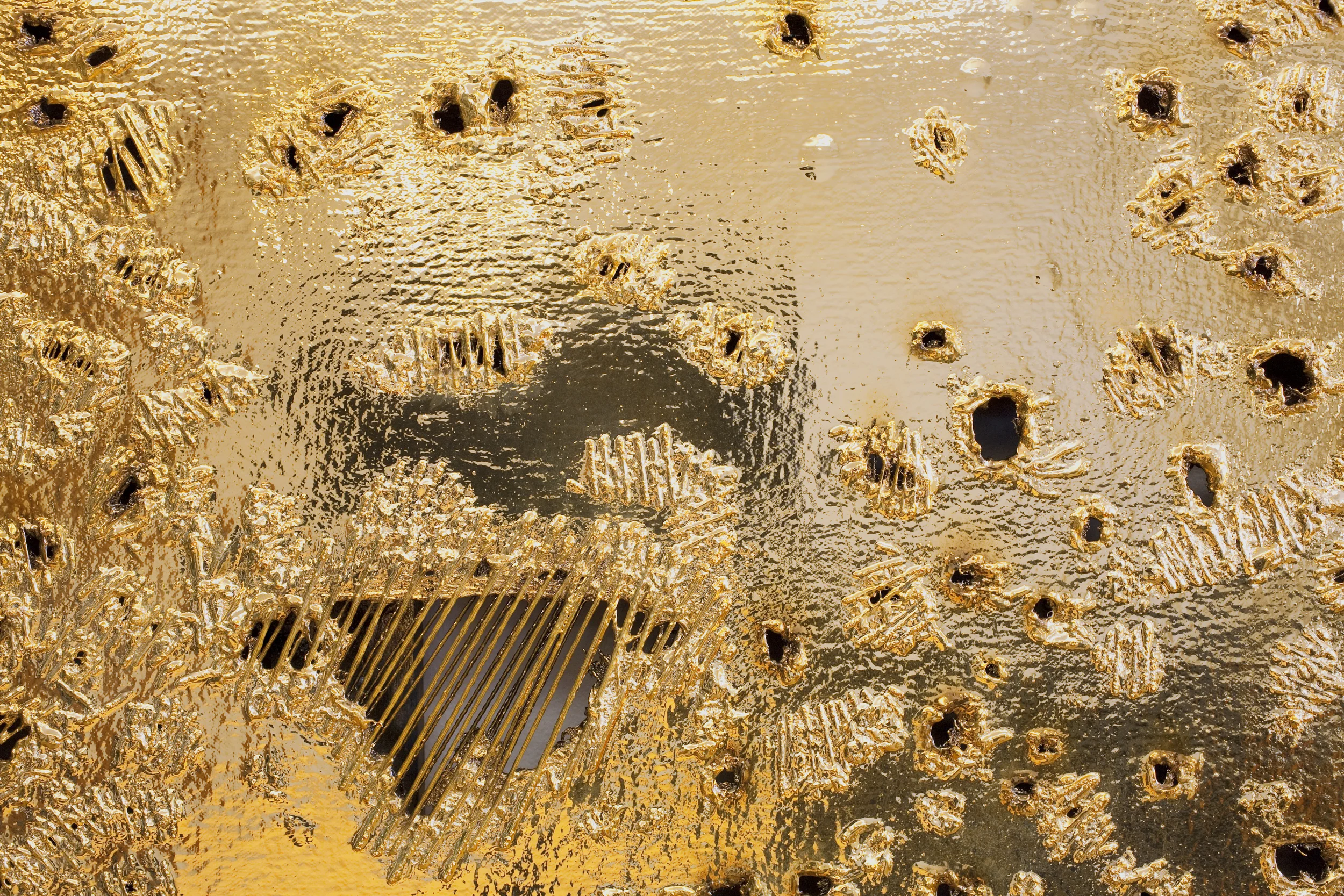 Gold Plated Canvas Commission Detail 2