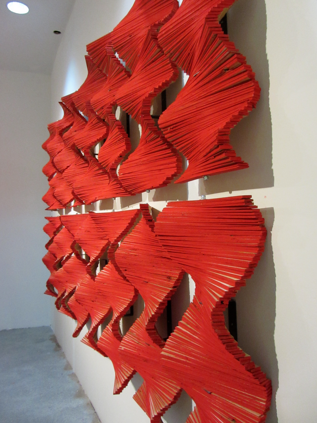 Painted Wooden Wall Sculpture