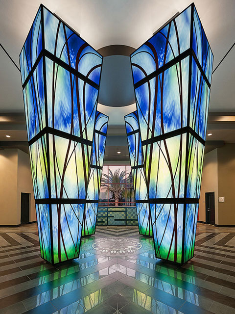Direct Print to Lexan and lighting engineered with general contractor on site.