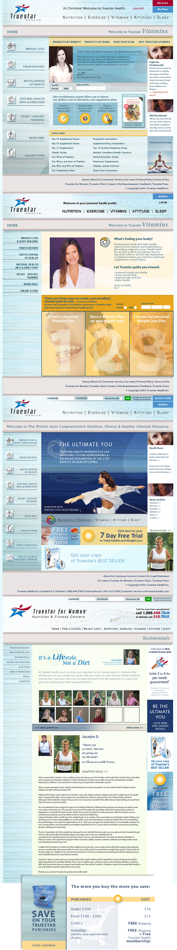 While at Truestar Health as Creative Director, I designed various pages for the website as shown here. 