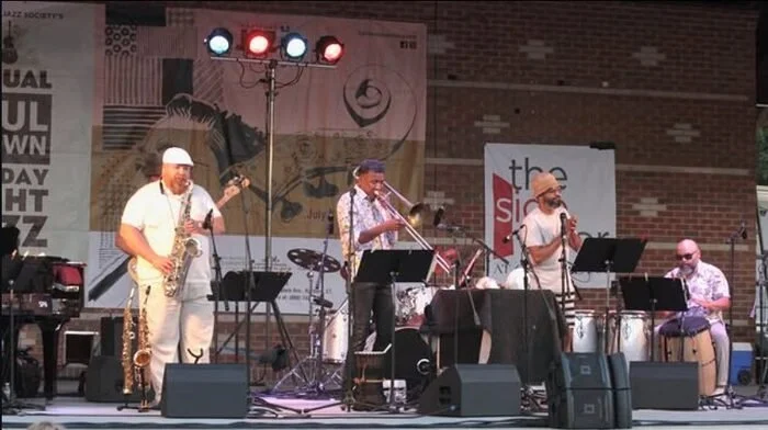 Matt Parker with Dr. William Cepeda · Hartford Jazz Festival