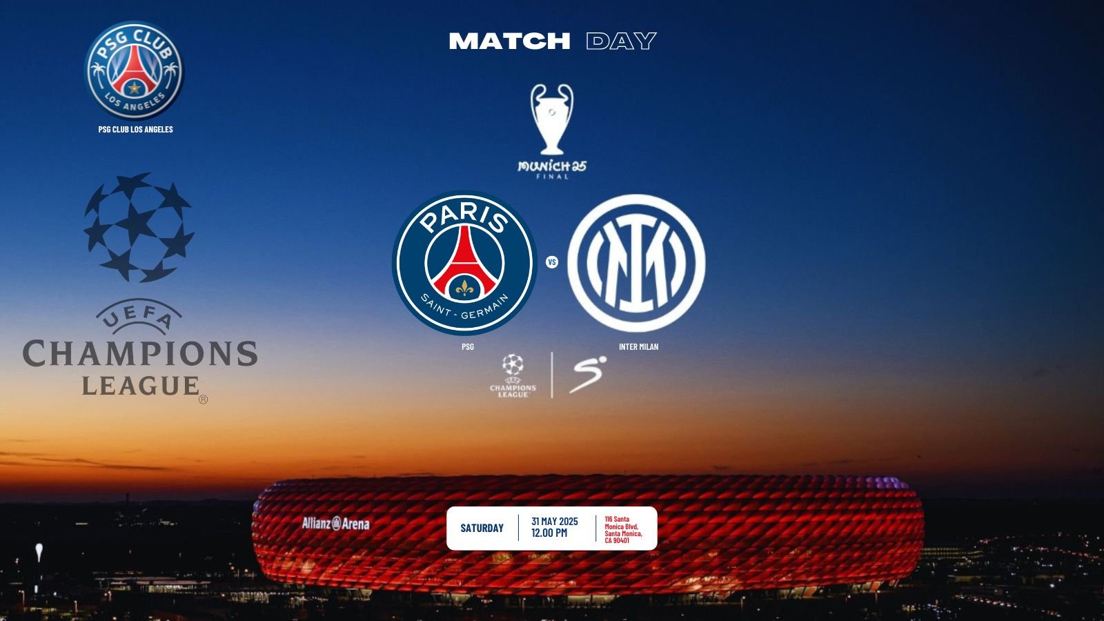 Paris Saint-Germain vs Inter Milan – The Final Showdown 🗓 May 31, 2025 | 📍 Live from Munich | 🏆 The Final Battle