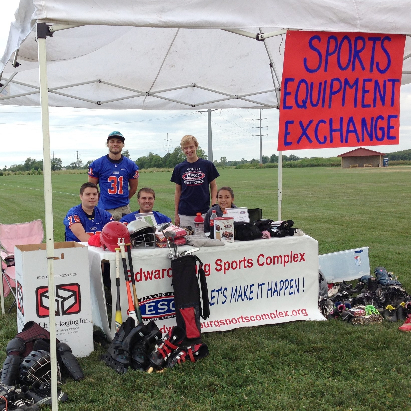 Sports Equipment Exchange booth at the 2015 U.S. 12 Garage Sale.