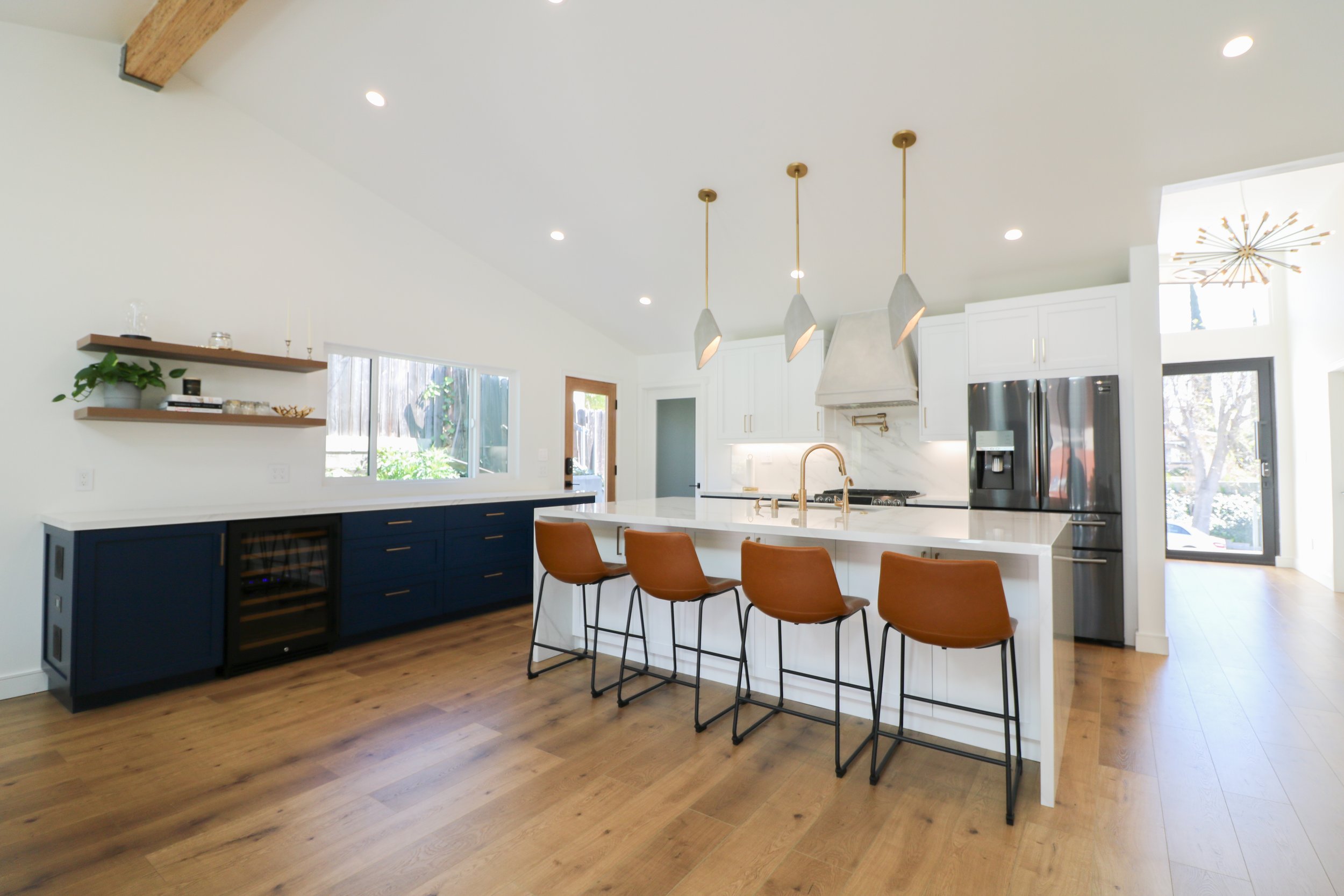 Saluda Avenue White and Navy Shaker Style