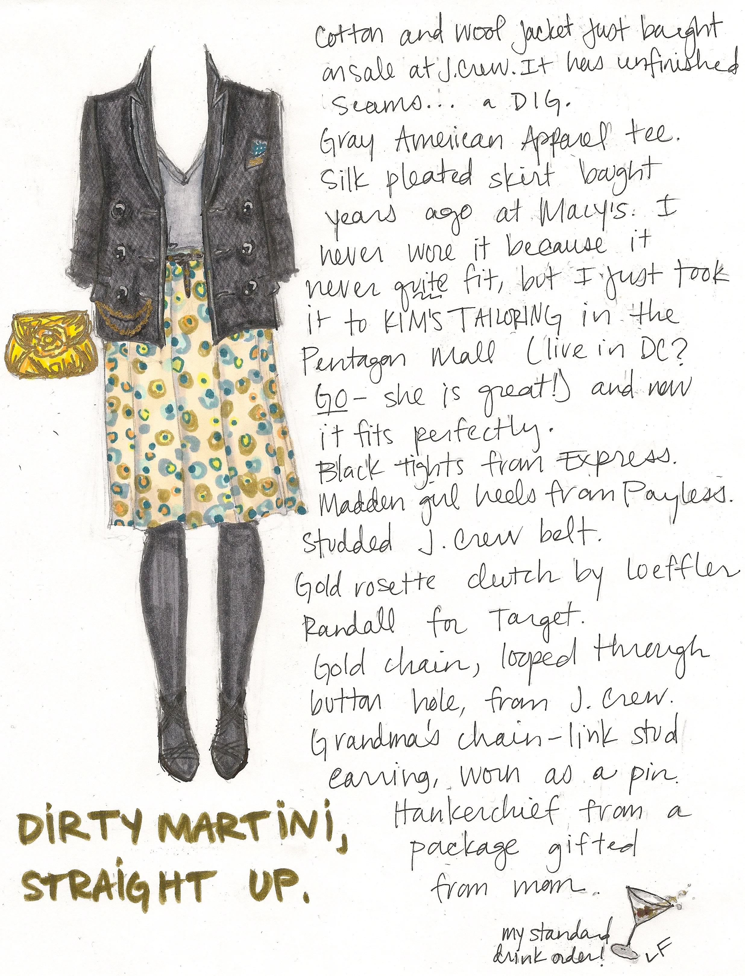 Dirty Martini, Straight Up.