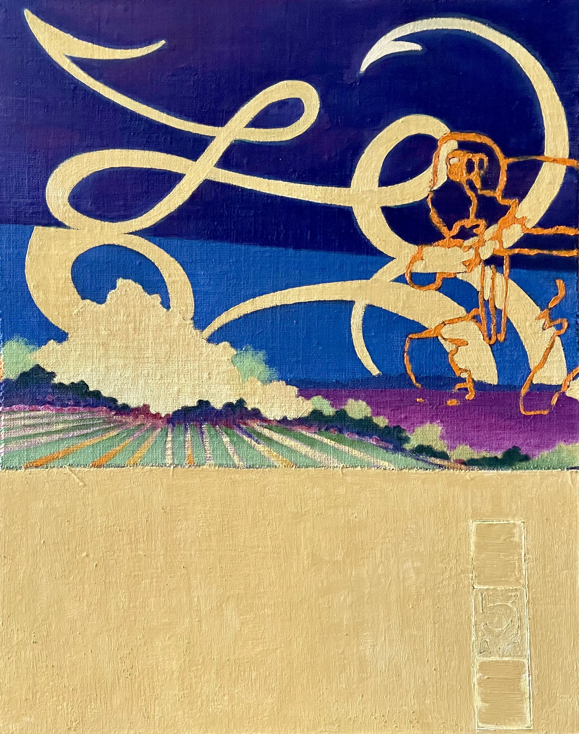 "Murmuration Remorse," Oil on Canvas Board