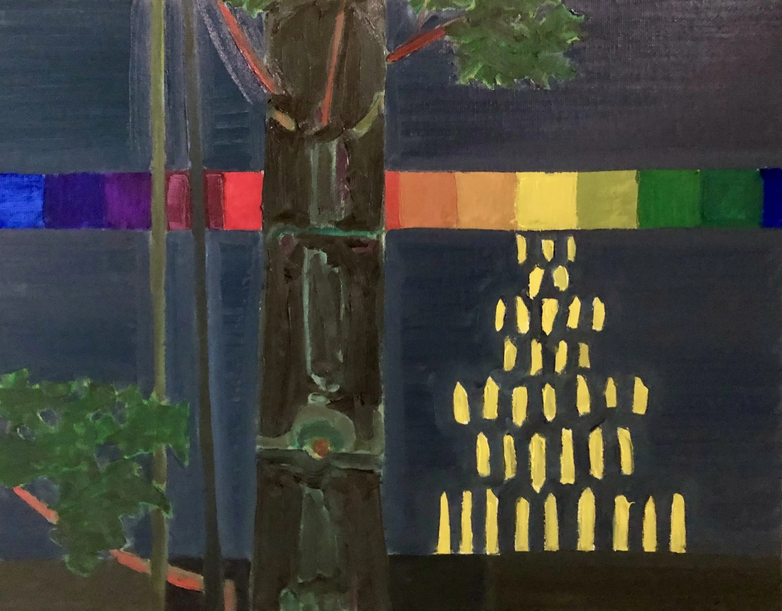"Explosion of Yellow," Oil on Canvas Board, 11" x 14"