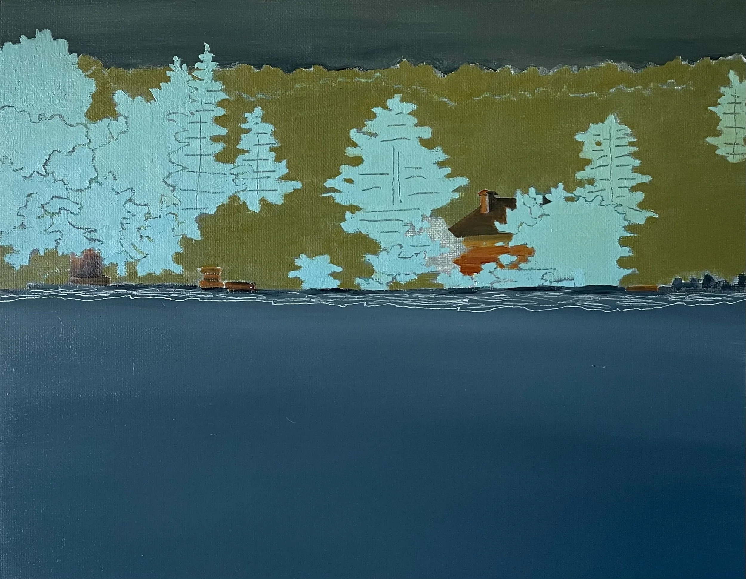 "Untitled 2022-18," Oil Canvas on Board, 11" x 14"