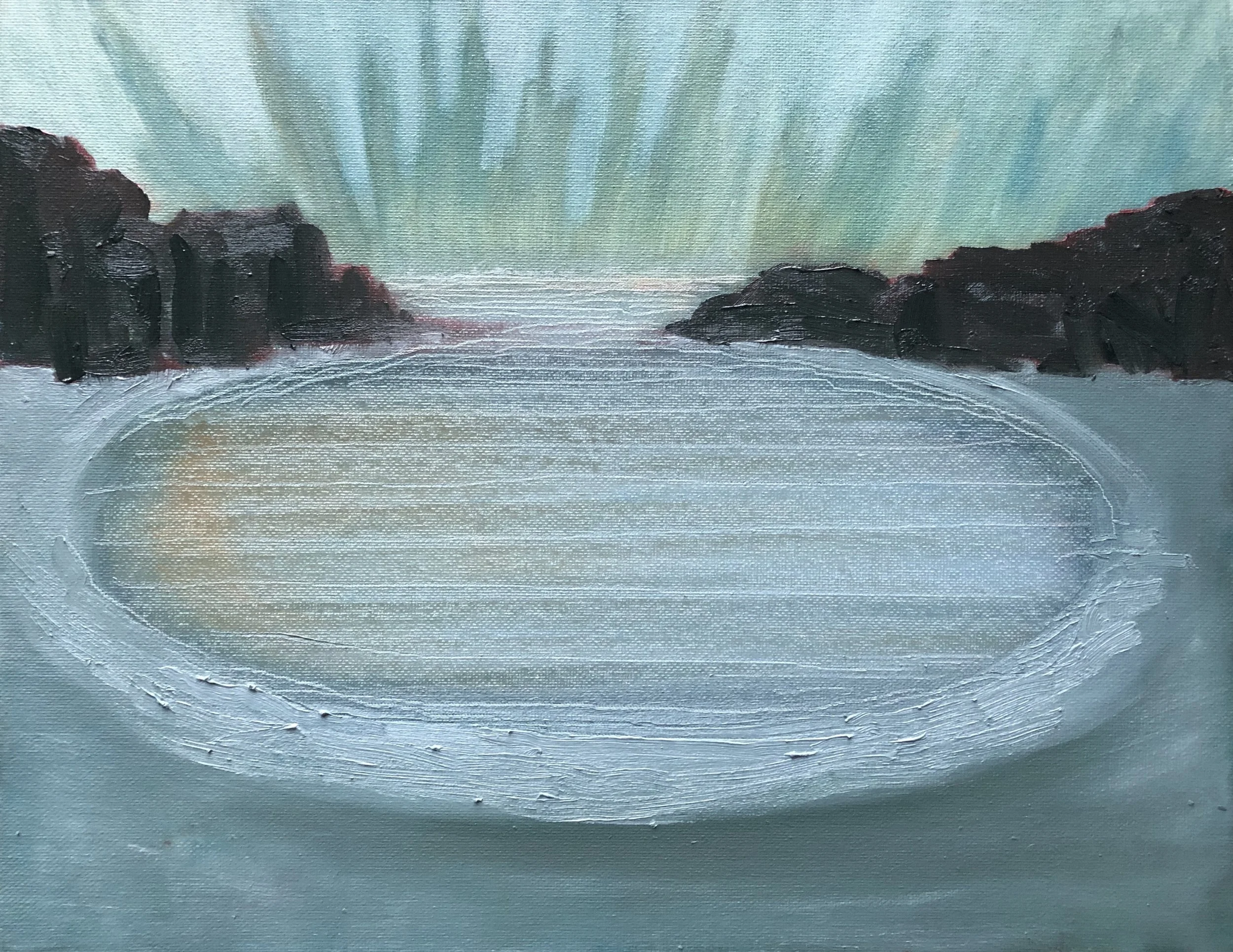 "Snowscape," Oil on Canvas Board, 11" x 14"