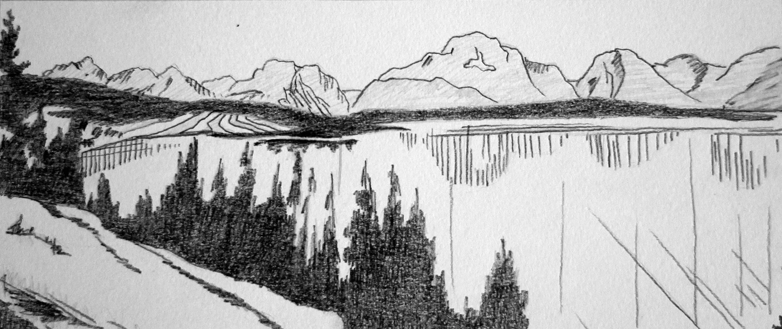 Teton Mtn and Jackson Lake