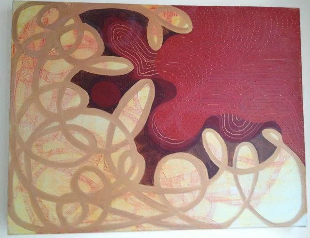 "Swirls," Oil on Canvas, 18" x 24"