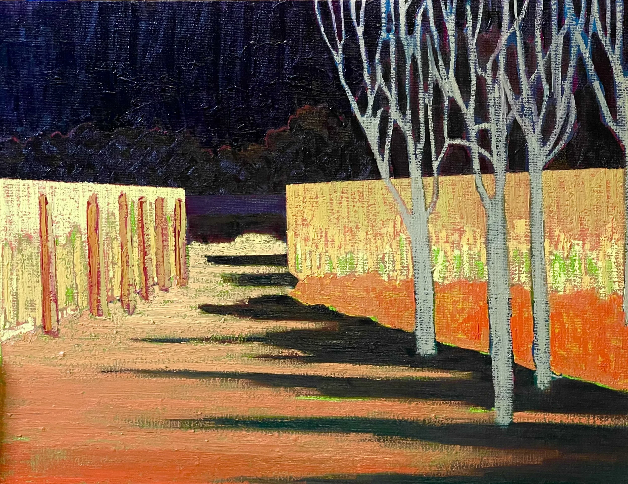 "Feathered By the Moonlight," Oil on Canvas Board, 11" x 14"