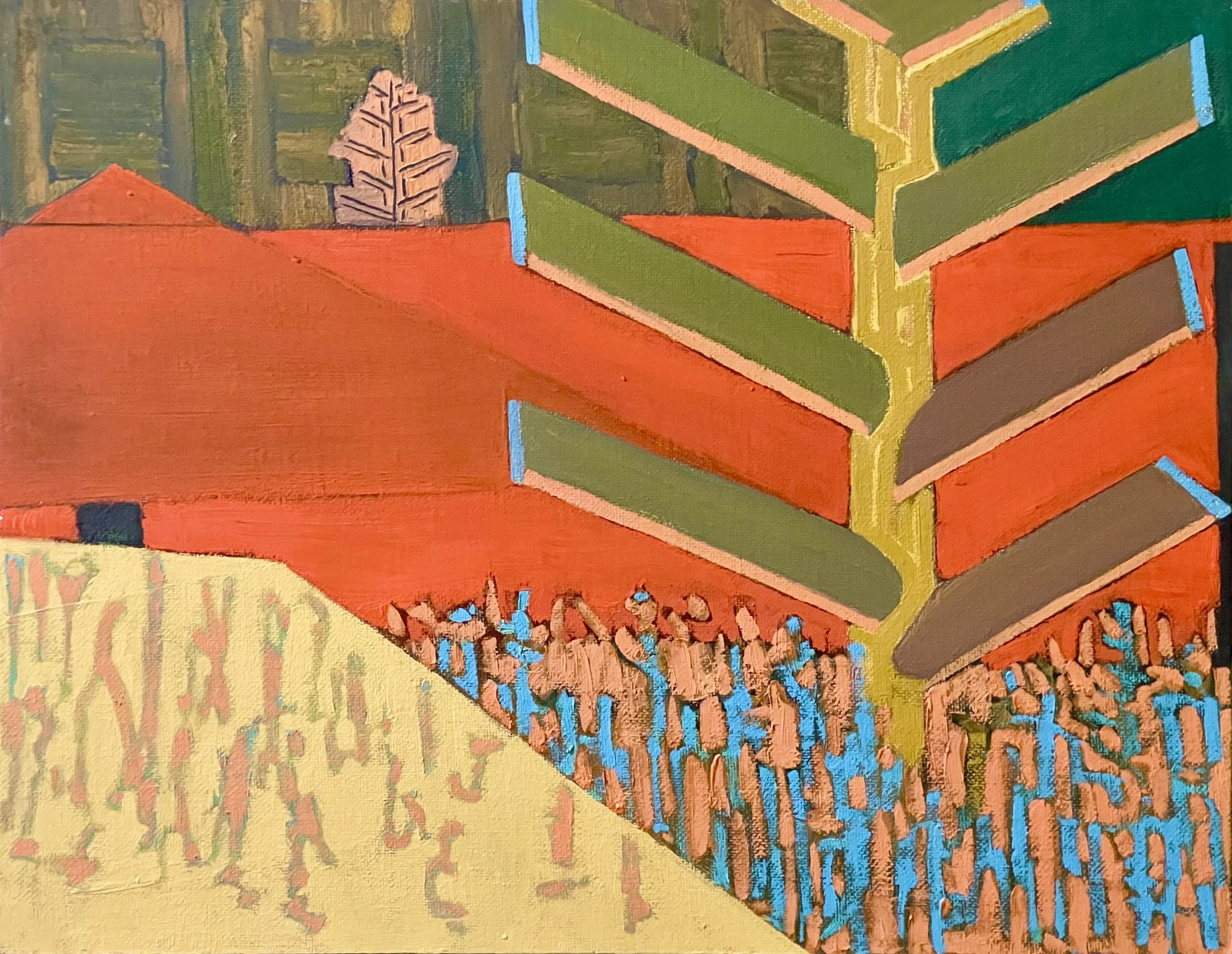 The Divided Grove 
Oil on Canvas Board 
11 x 14 inches, 2026