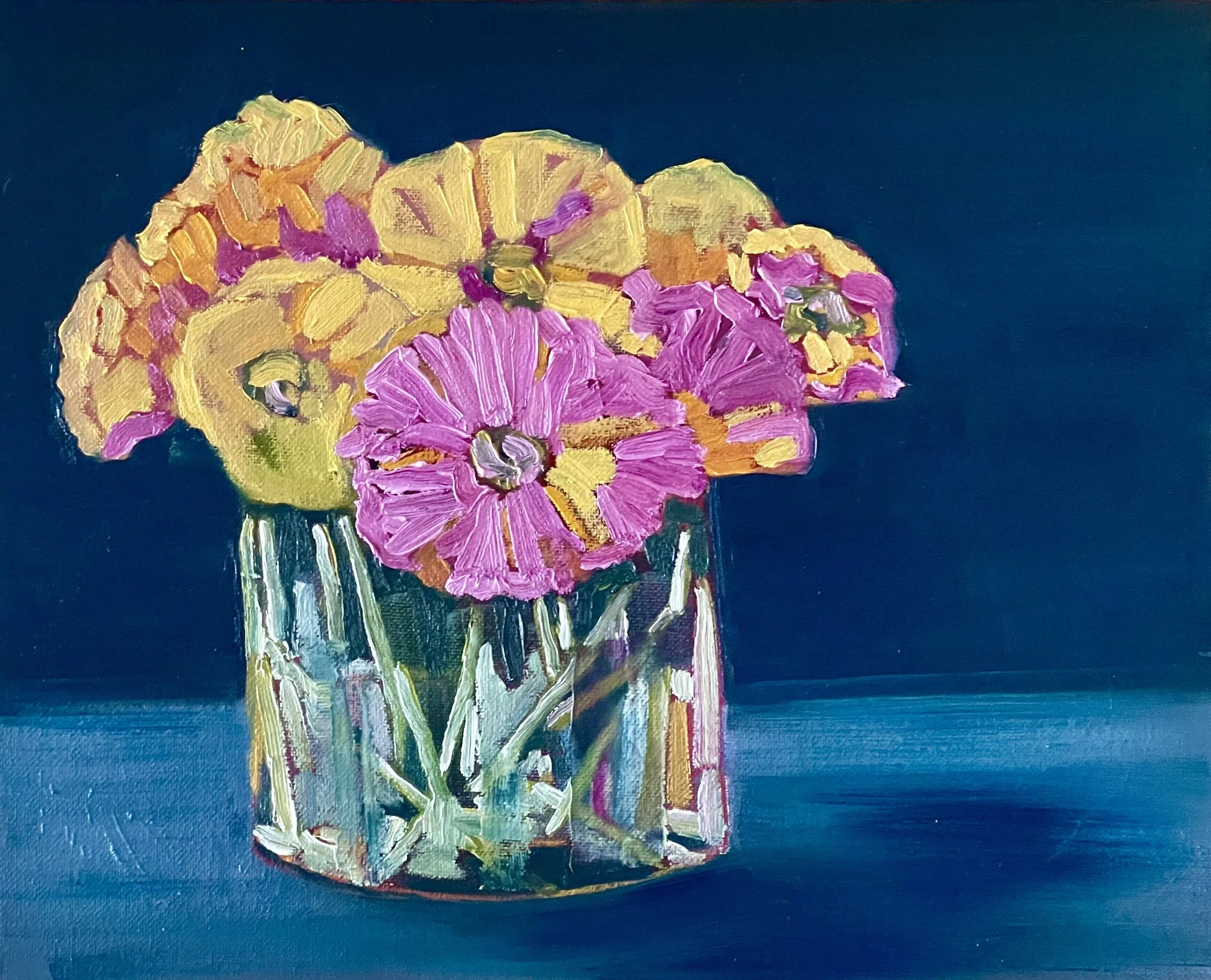 "Honey, Let's Stay In," Oil on Canvas Board, 11" x 14"