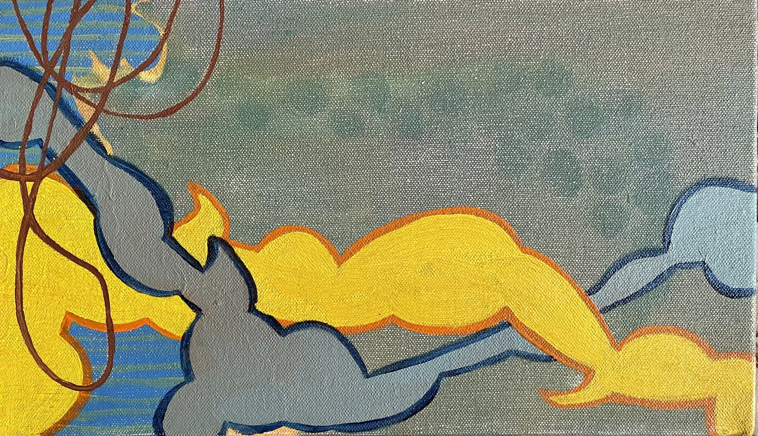 "Yellow Cloud," Oil on Canvas, 18" x 24"