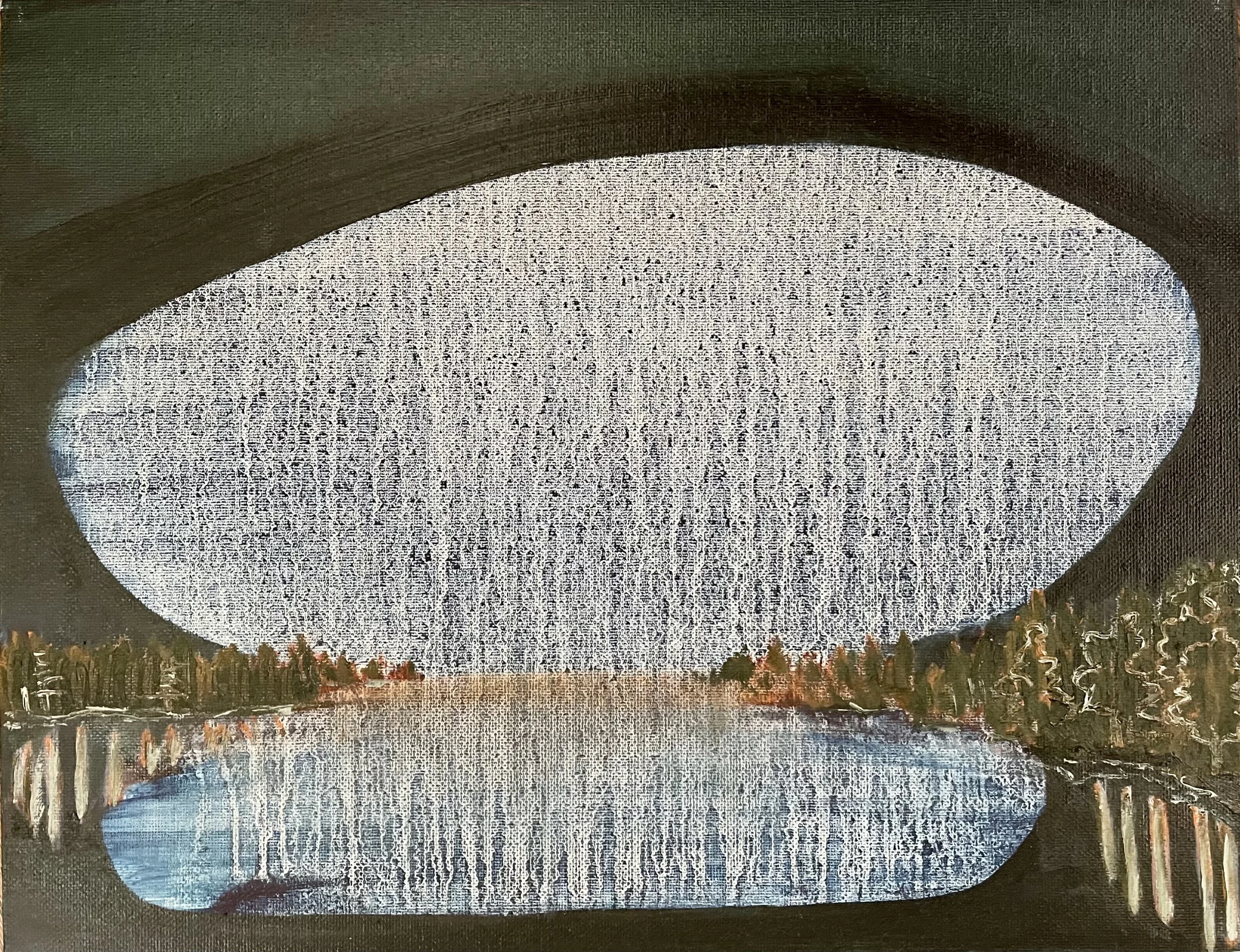 "Hazy Reflections," Oil on Canvas Board, 11" x 14"