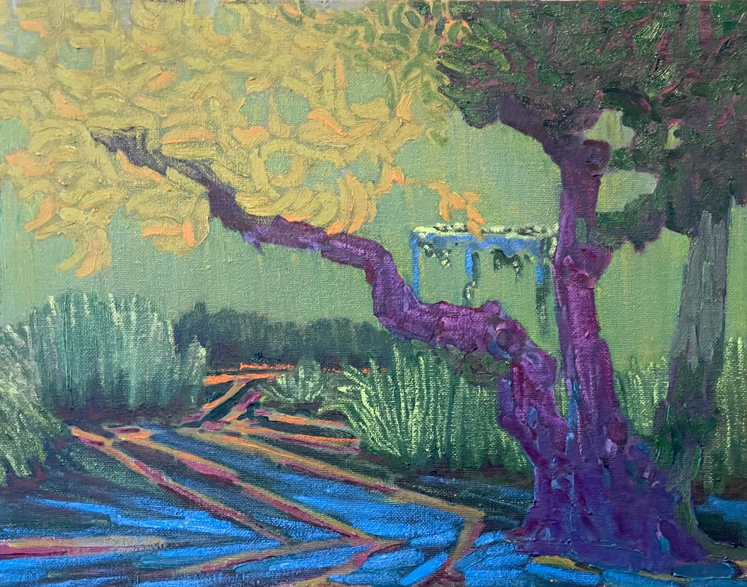 "With the Birds I'll Share this Lonely View," Oil on Canvas Board, 11" x 14"