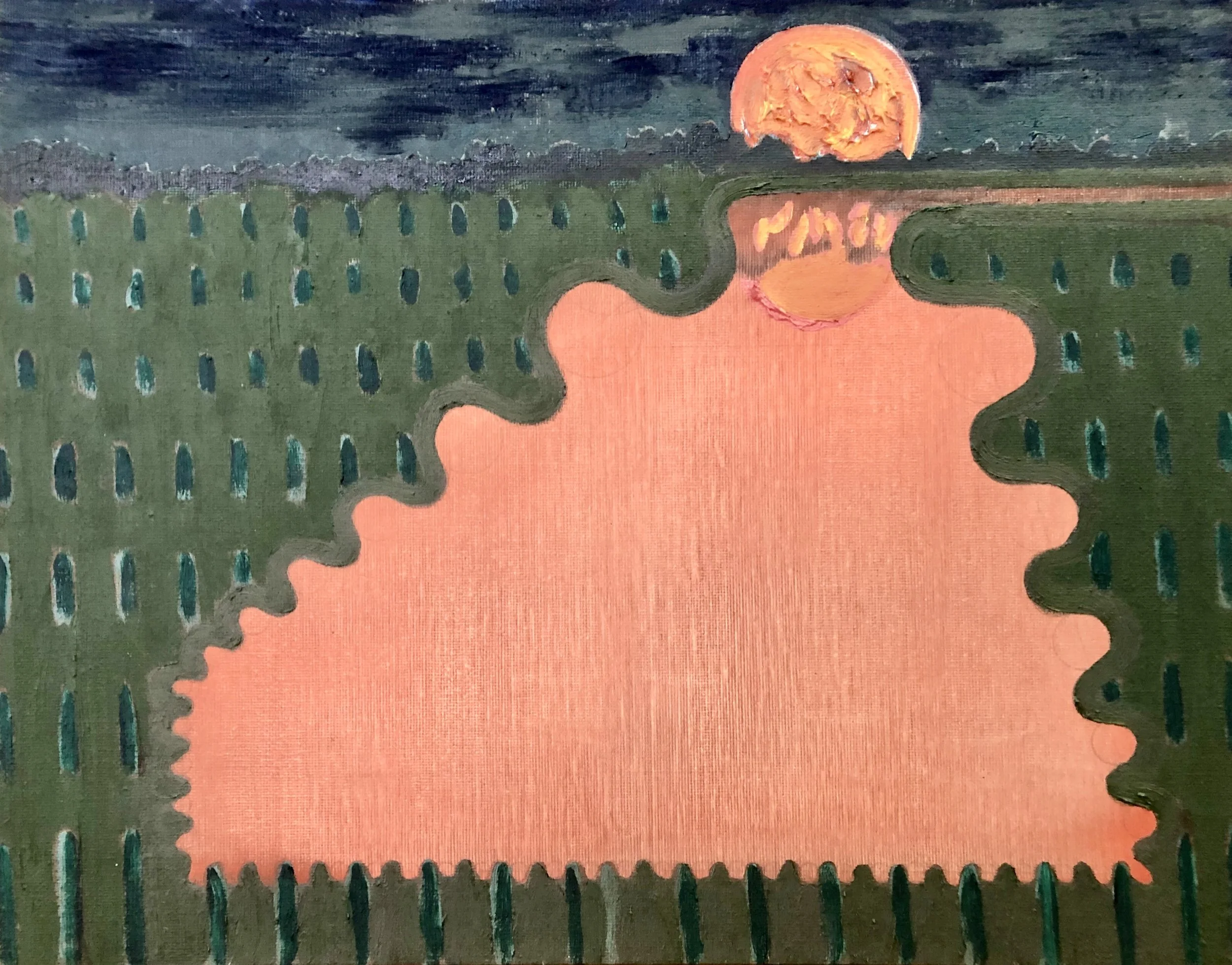 "Melting Fields," Oil on Canvas Board, 11" x 14"
