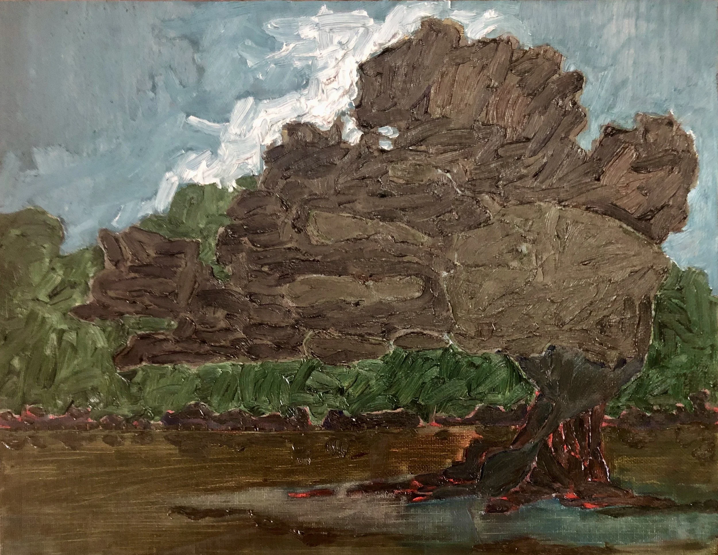 "Dying Tree," Oil on Canvas Board, 11" x 14"