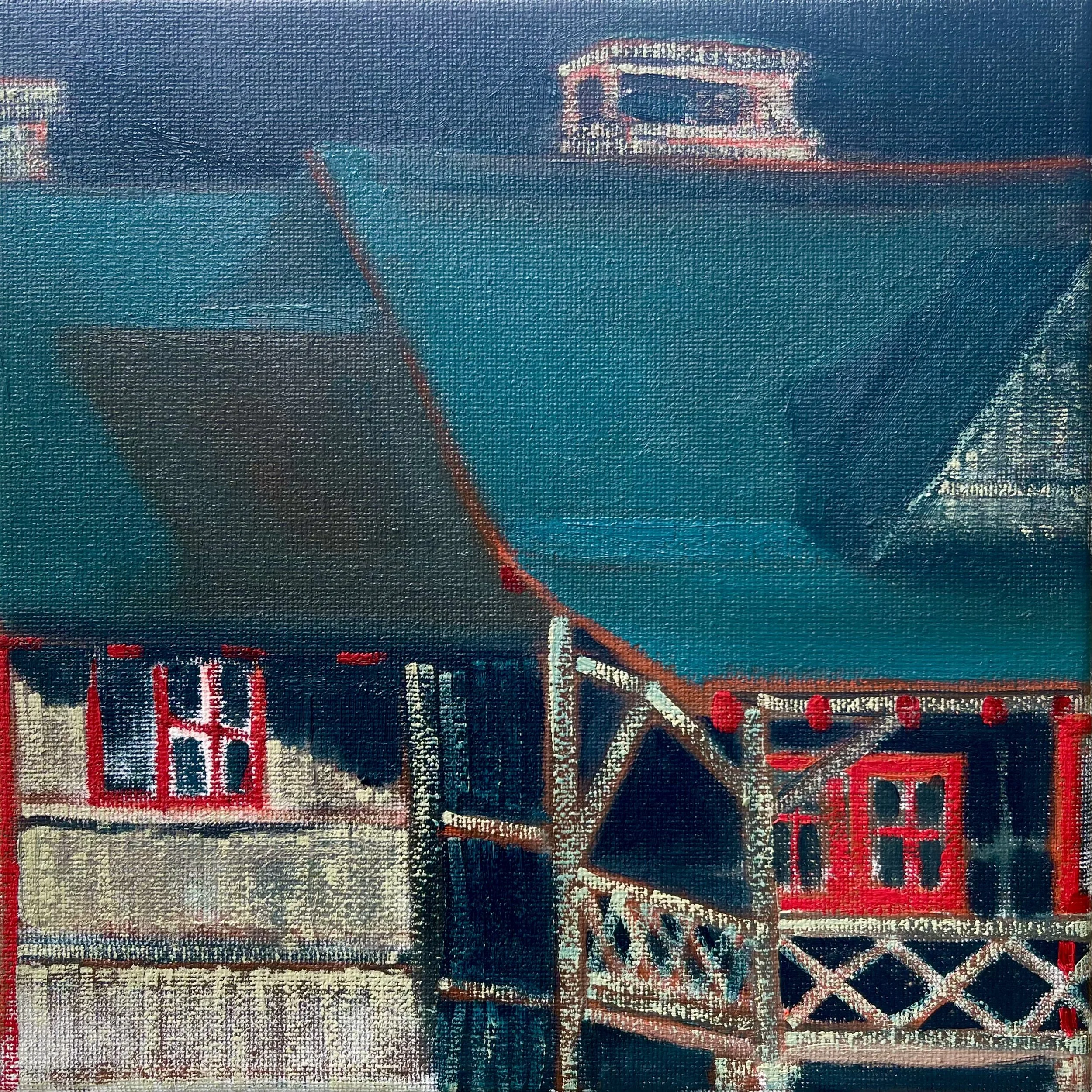"George's Place," Oil on Canvas Board, 8" x 8"