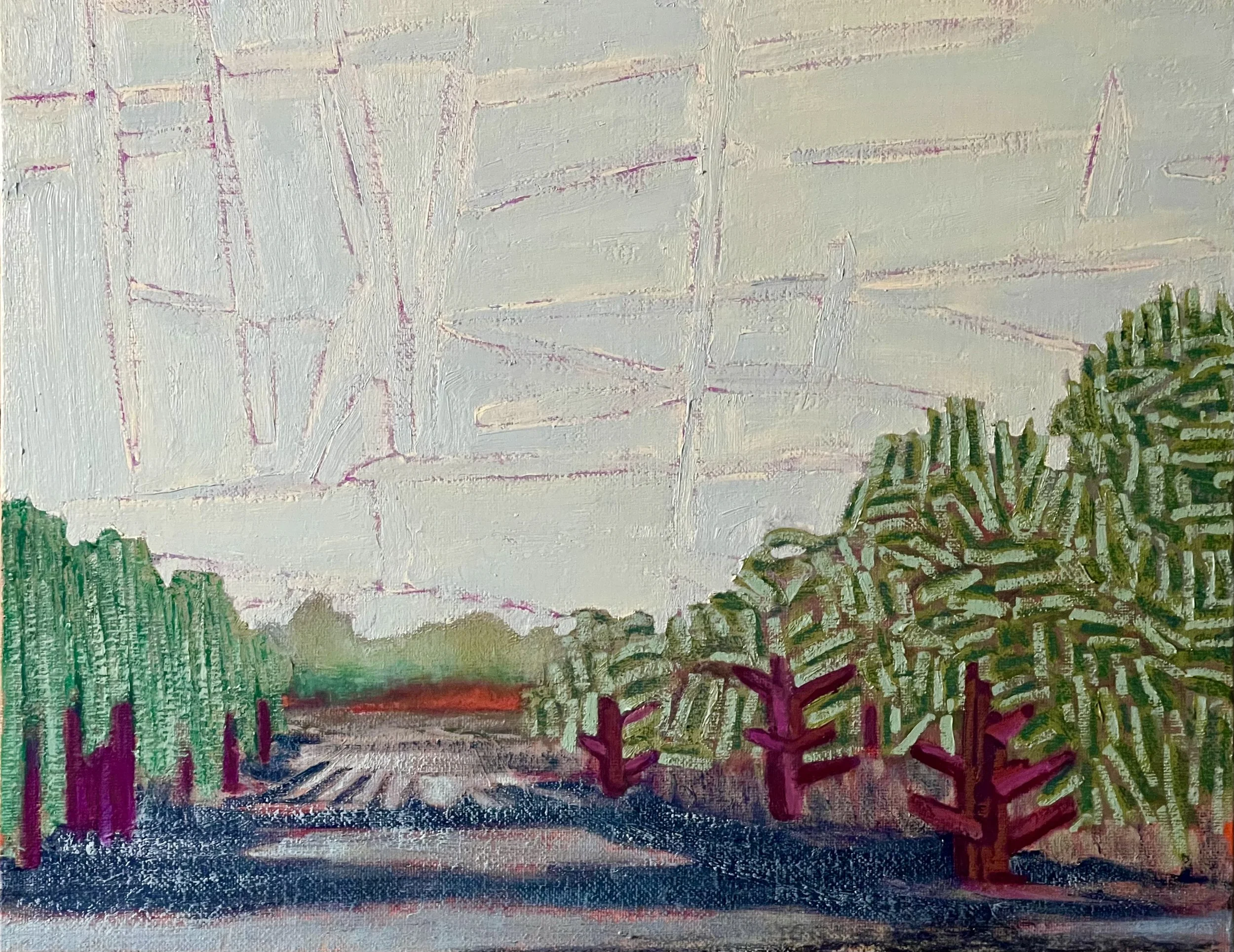 The Sky Keeps Notes
Oil on Canvas Board 
11 x 14 inches, 2026