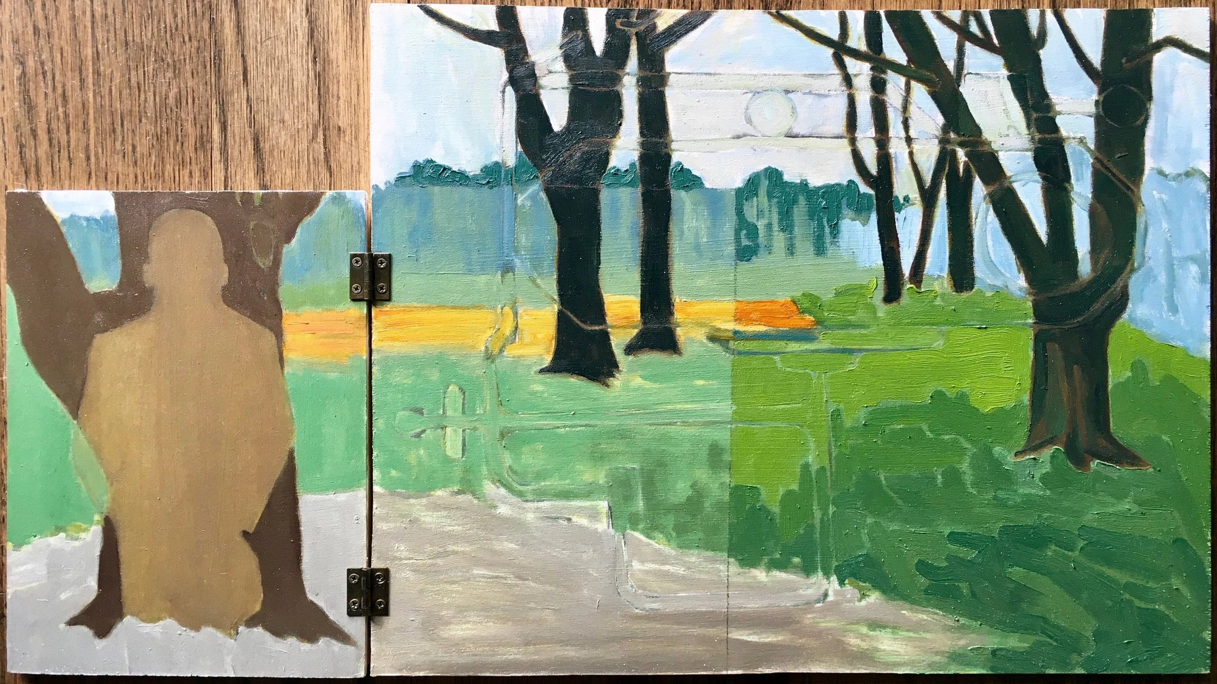 "Untitled 2018-1B," Oil on Canvas Board, 11" x 14"