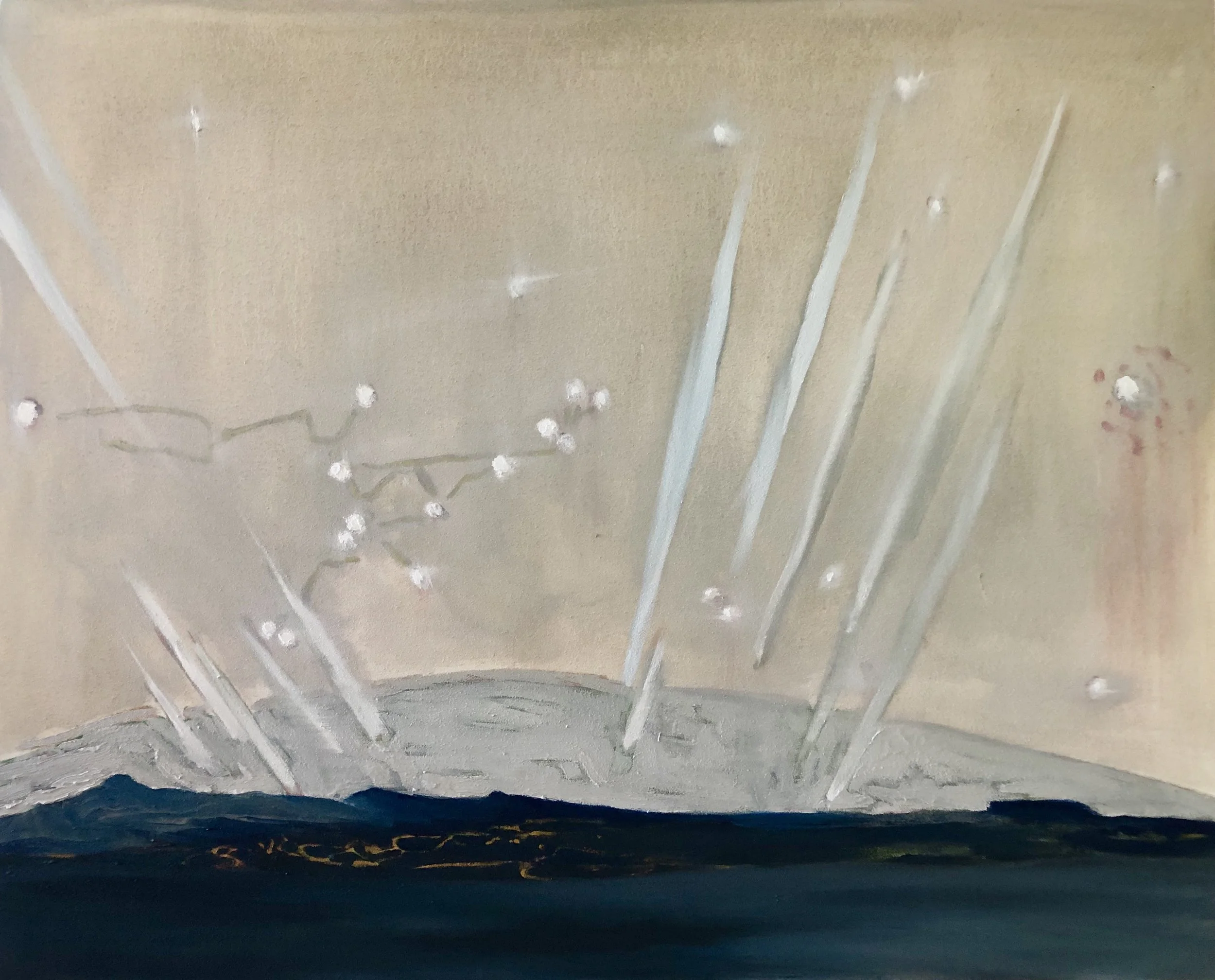 "Transparent Movement," Oil on Canvas Board, 11" x 14"