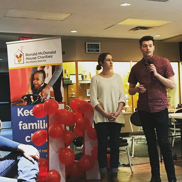 It was amazing to hear their journey with @rmhcna. Thank you for sharing your story with us tonight. #keepingfamiliesclose #givinggrowingtogether #yegcommunity