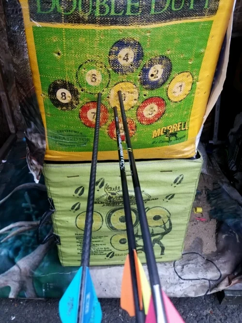 100 Yards into a target bag.