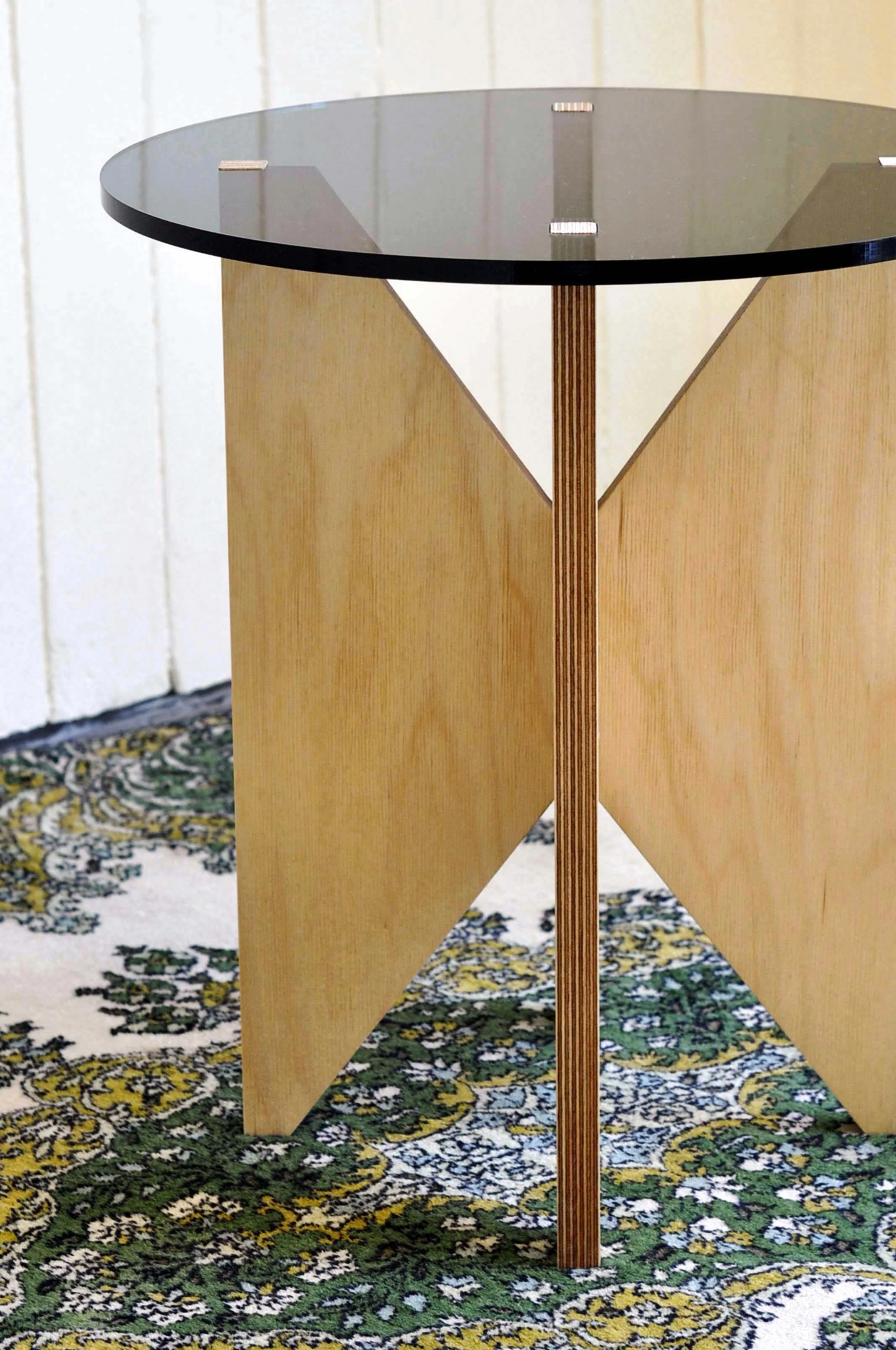 Coffee Table in Perspex & Ply