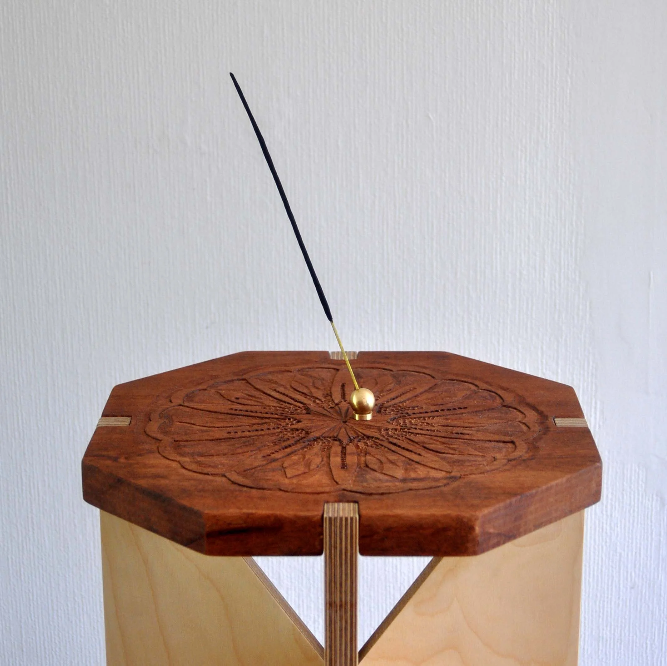 Carved wooden stool