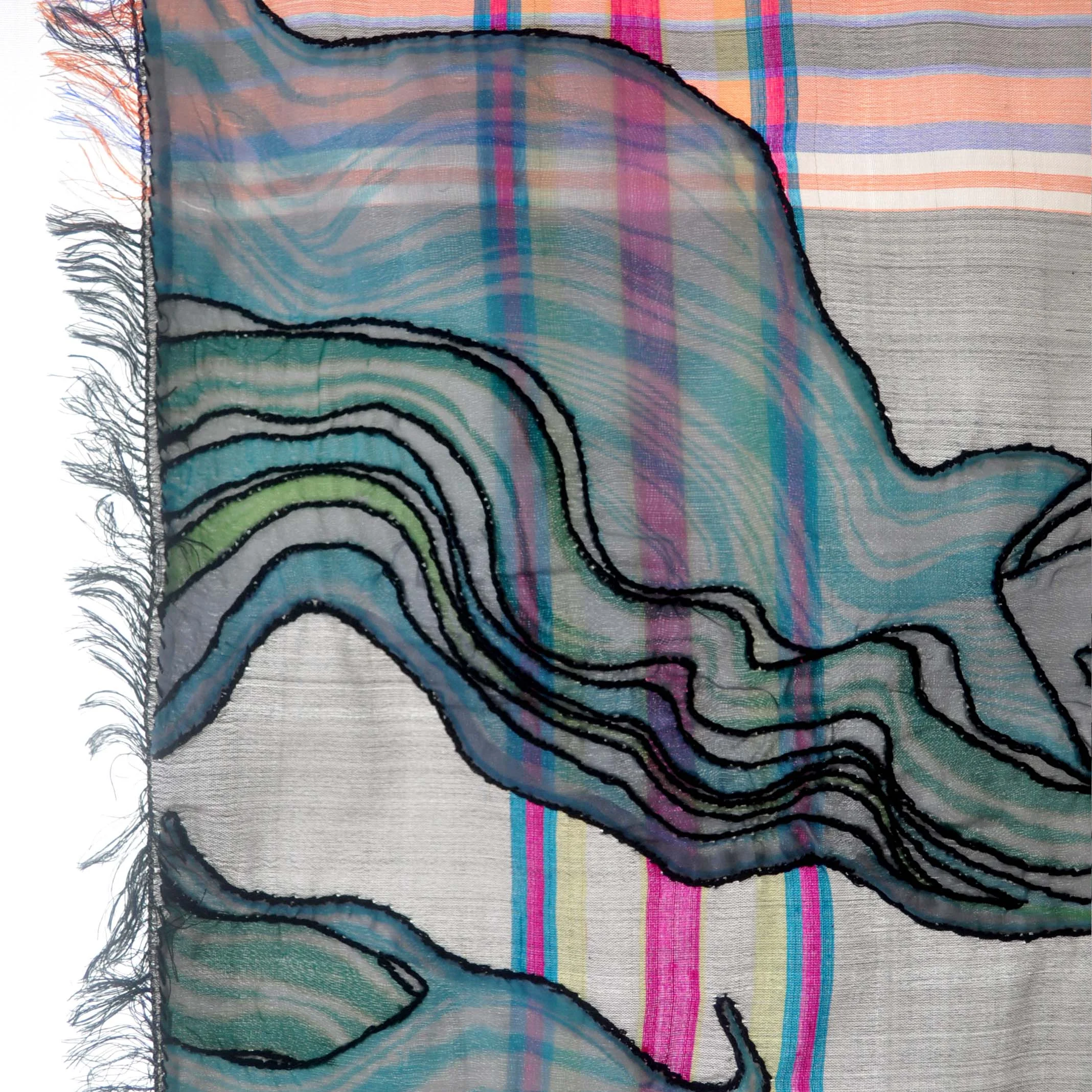 Embellished Silk Scarf