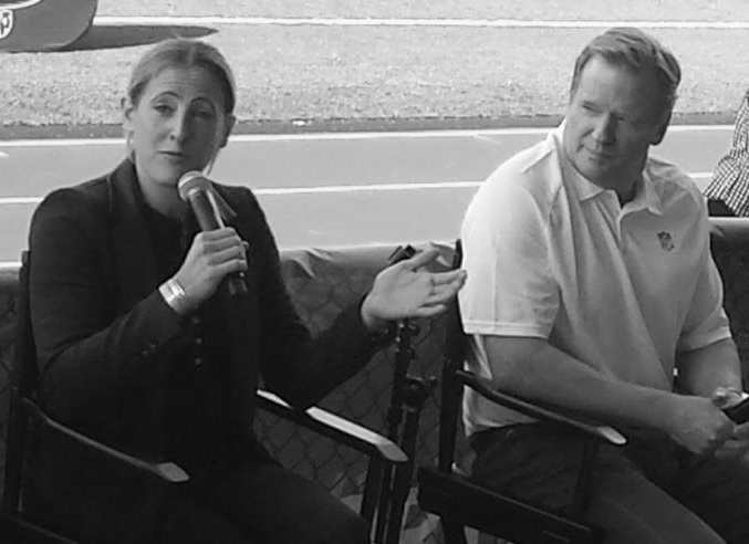 Director Rapoport alongside Commissioner Goodell