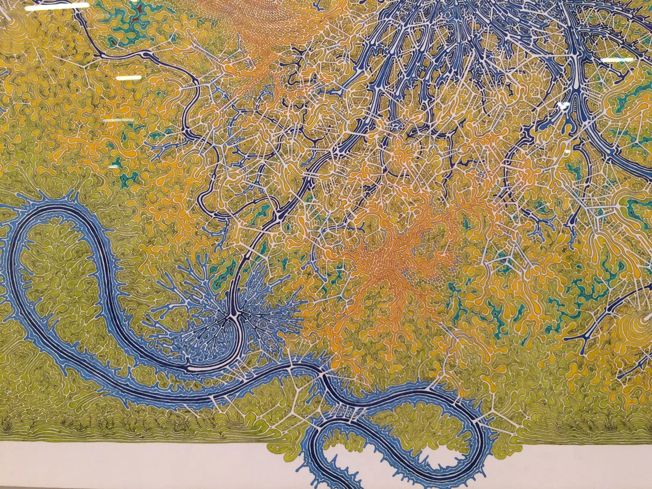 Daniel Zeller, Detail of Integrated Input , 2017, Ink, acrylic on paper, Pierogi Gallery, New York, NY