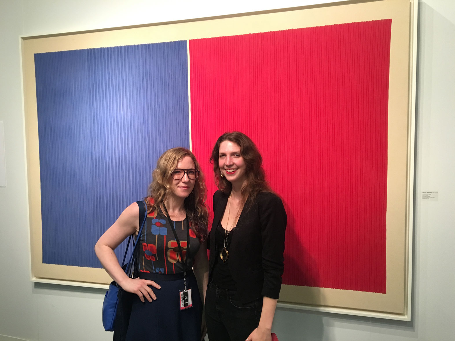  T he author with artist L. Mylott Manning in front of : Gene Davis, Pinnochio, 1978, Acrylic on canvas, Hollis Taggart Galleries, New York, NY