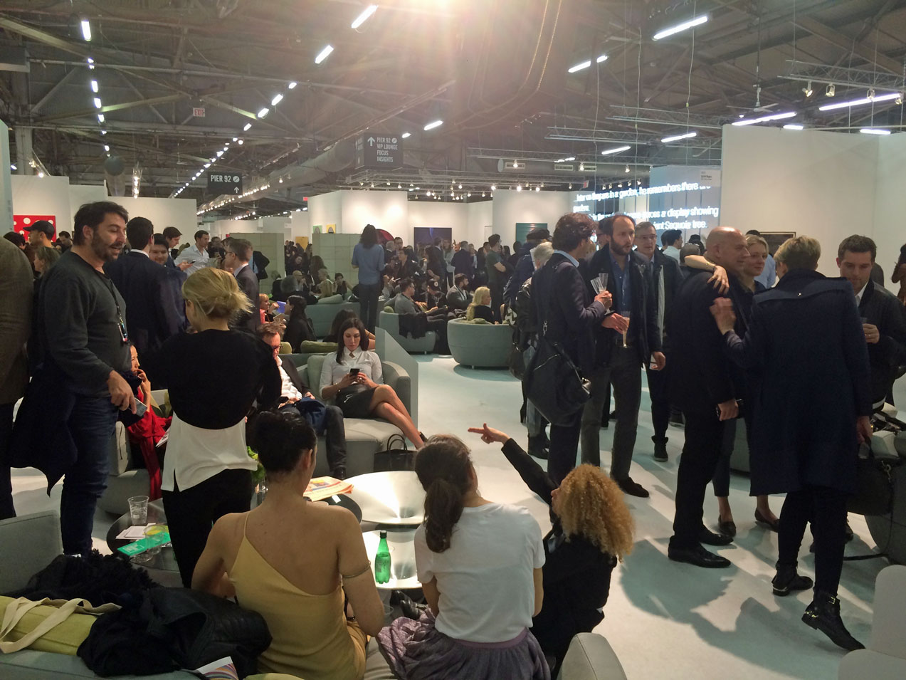 Opening day at the Pommery Champagne Bar in The Armory Show