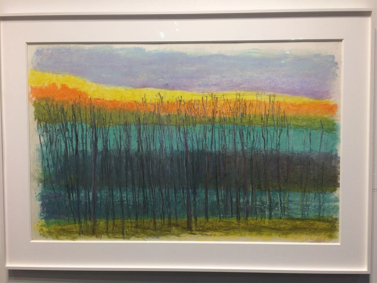 Wolf Kahn, Bands and Layers , 2012, Pastel on paper, Somerville Manning Gallery, Greenville, DE