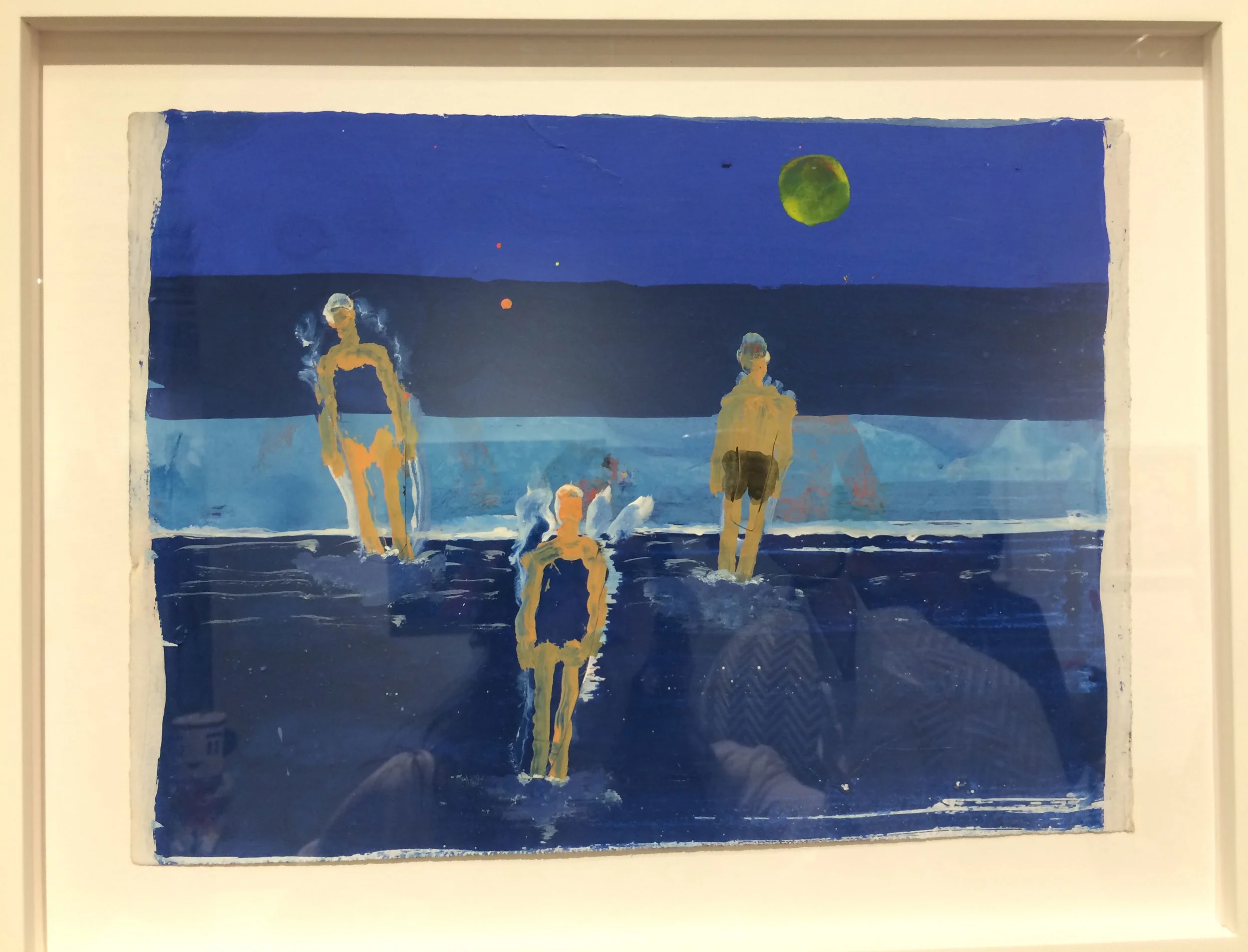 Katherine Bradford, Mid Night Waders, 2017, Gouache and collage on paper, CANADA, New York, NY 