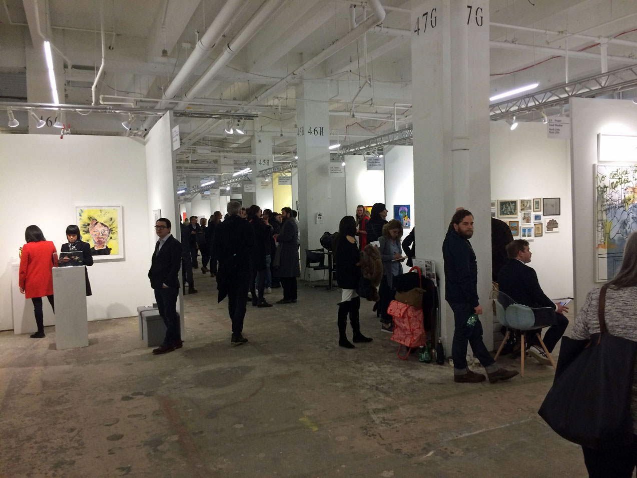 The booths at NADA on Thursday afternoon 