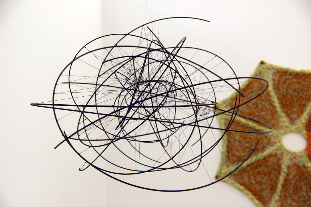 Tomas Saraceno, Zonal Harmonic 1N 67.5/7 + 3N , 2016, metal, polyester rope, fishing line, steel thread, Tanya Bonakdar Gallery, New York, NY